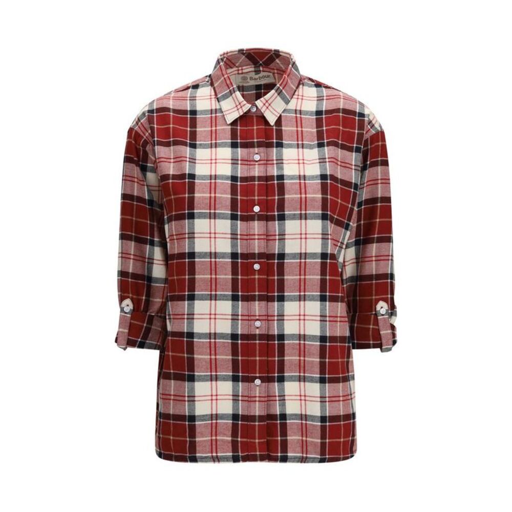Barbour Red Cotton Pattern Women's Shirt